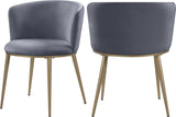 Skylar Grey Velvet Dining Chair