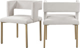 Caleb Cream Velvet Dining Chair