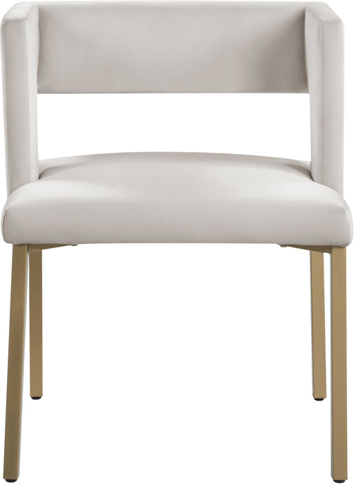 Caleb Cream Velvet Dining Chair