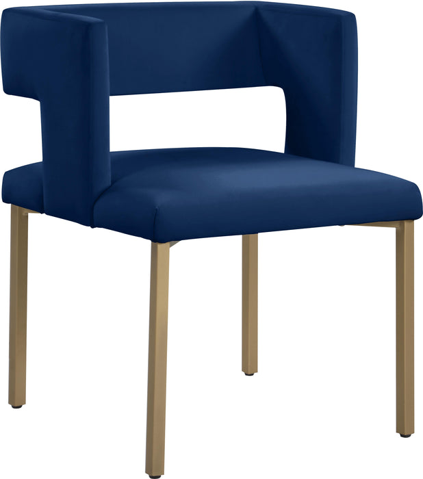 Caleb Navy Velvet Dining Chair