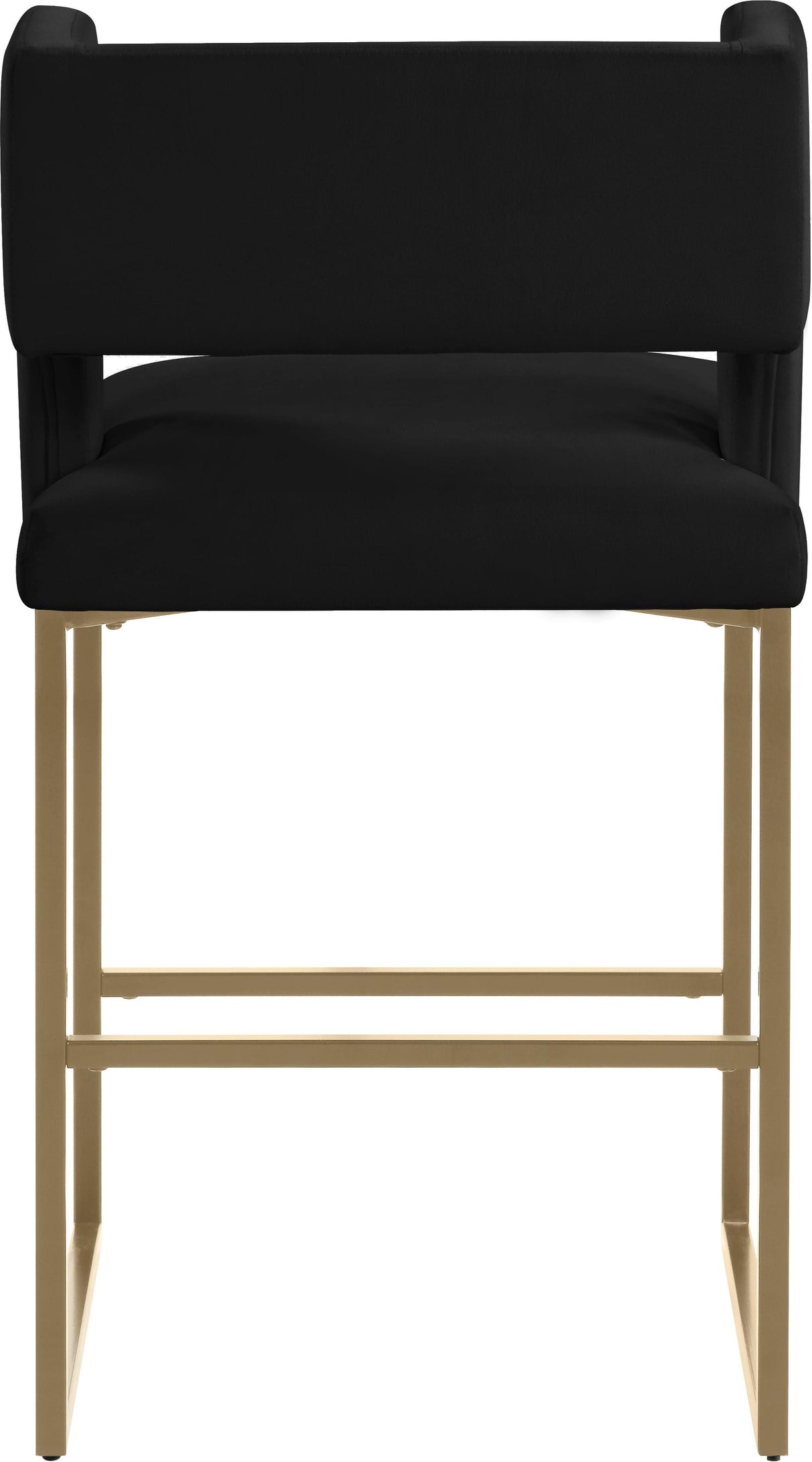 Caleb Black Velvet Counter Stool