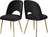 Logan Black Velvet Dining Chair