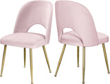 Logan Pink Velvet Dining Chair