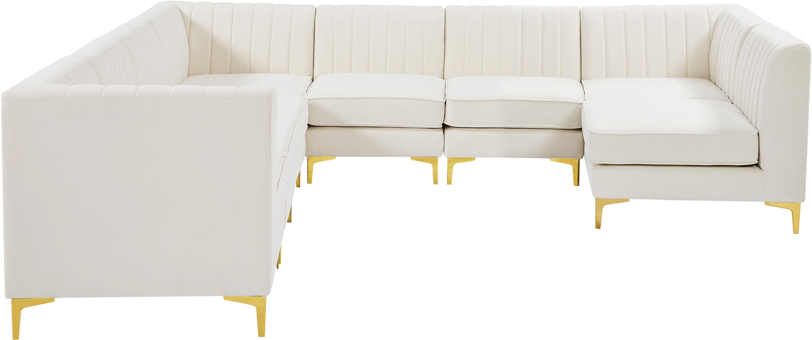 Alina Cream Velvet Modular Sectional