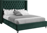 Aiden Green Velvet King Bed