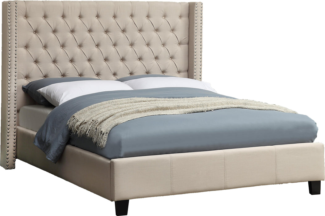 Ashton Beige Linen Queen Bed image