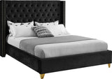 Barolo Black Velvet Queen Bed