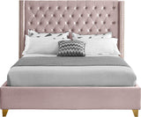 Barolo Pink Velvet King Bed