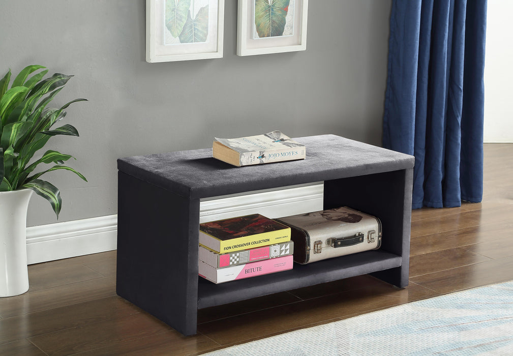 Cleo Grey Velvet Night Stand