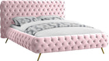 Delano Pink Velvet King Bed