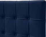 Elly Navy Velvet Queen Bed