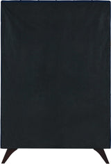 Elly Navy Velvet Twin Bed