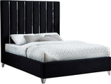Enzo Black Velvet Full Bed