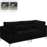 Julia Black Velvet Modular Sofa