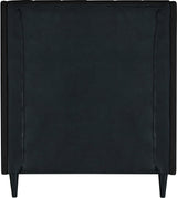 Eva Black Velvet Twin Bed