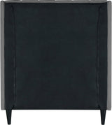 Eva Grey Velvet Twin Bed