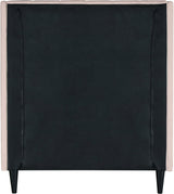 Eva Pink Velvet Twin Bed