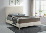 Geri Cream Velvet Full Bed