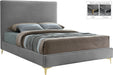 Geri Grey Velvet Full Bed image