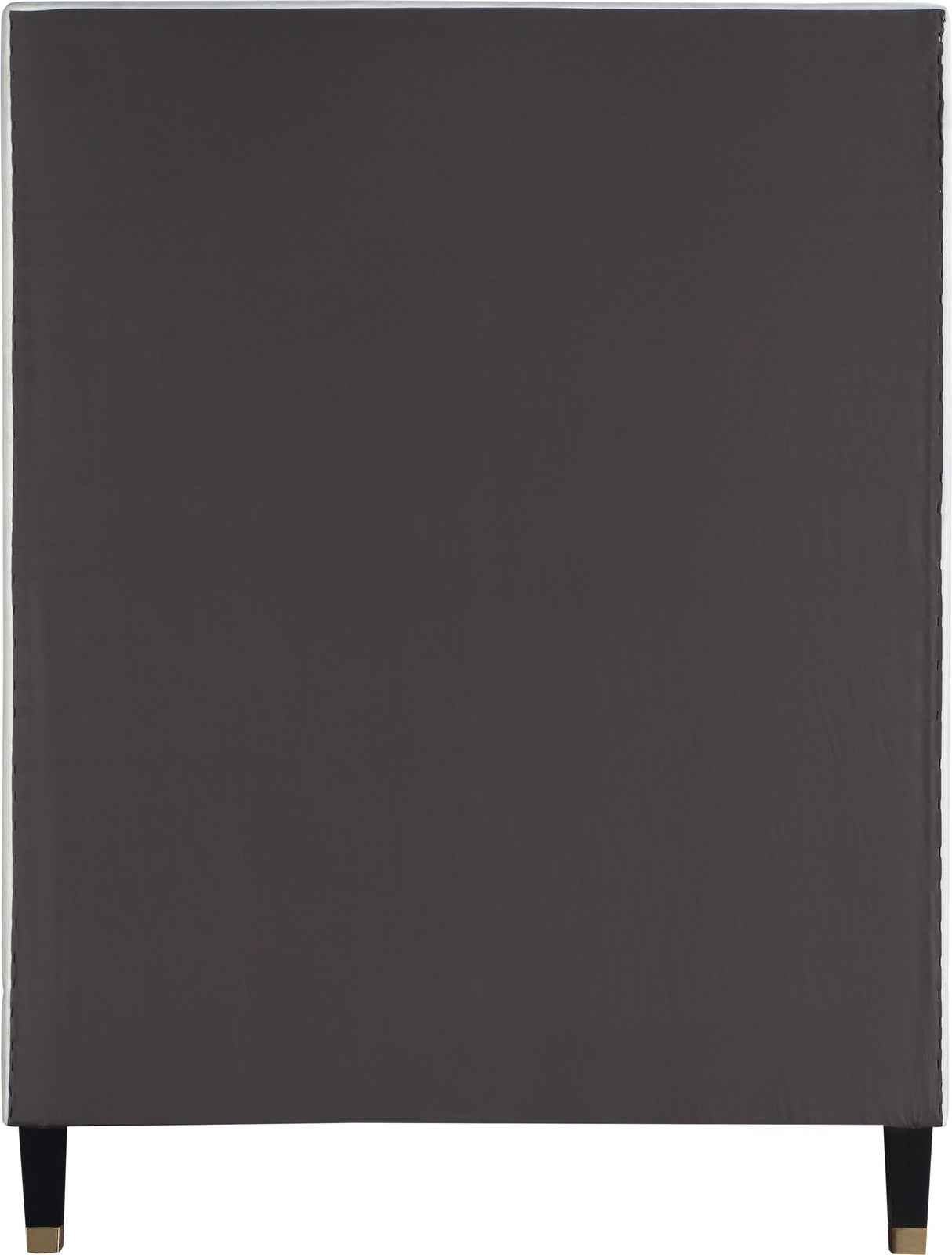 Harlie Cream Velvet Twin Bed