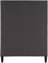 Harlie Cream Velvet Twin Bed