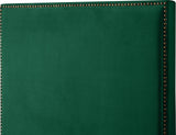 Harlie Green Velvet Full Bed
