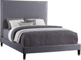 Harlie Grey Velvet Full Bed