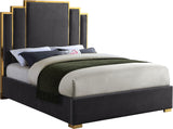 Hugo Grey Velvet King Bed