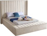 Kiki Cream Velvet Full Bed (3 Boxes)