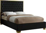 Lana Black Velvet King Bed