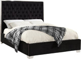 Lexi Black Velvet Full Bed