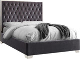 Lexi Grey Velvet King Bed