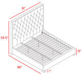 Lexi Black Velvet King Bed