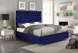 Lexi Navy Velvet Full Bed