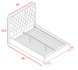 Lexi Black Velvet Queen Bed