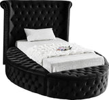 Luxus Black Velvet Twin Bed (3 Boxes)