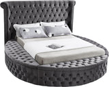 Luxus Grey Velvet Full Bed (3 Boxes)