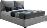 Misha Light Grey Polyester Fabric Queen Bed (3 Boxes)
