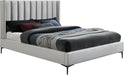 Nadia Cream Velvet Queen Bed image