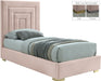 Nora Pink Velvet Twin Bed image