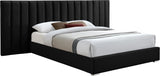 Pablo Black Velvet King Bed