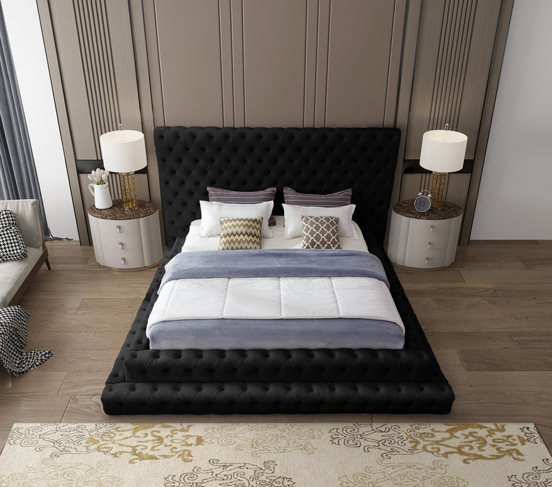 Revel Black Velvet Queen Bed (3 Boxes)