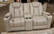 Elevate Edges Glider Reclining Loveseat with Console - galleria furniture outlet