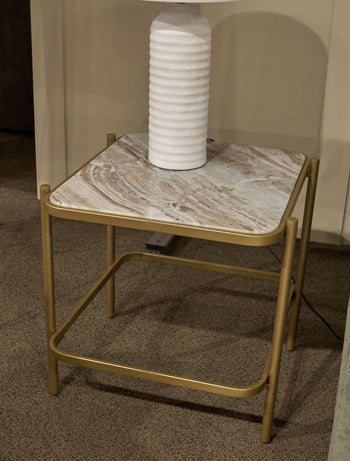 Manor Stone End Table - galleria furniture outlet