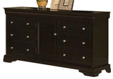 New Classic Belle Rose 6 Drawer Dresser in Black Cherry Finish