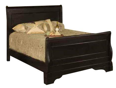 New Classic Belle Rose Queen Sleigh Bed in Black Cherry Finish