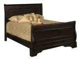 New Classic Belle Rose Queen Sleigh Bed in Black Cherry Finish