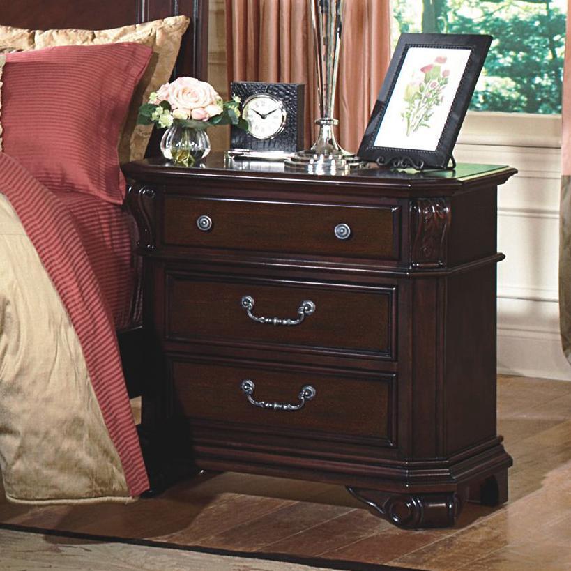 New Classic Emilie 3 Drawer Night Stand in English Tudor