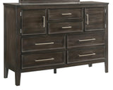 New Classic Furniture Andover 6 Drawer Dresser in Nutmeg