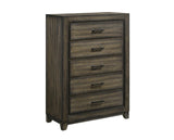 New Classic Furniture Ashland 5 Drawer Chest in Rustic Brown